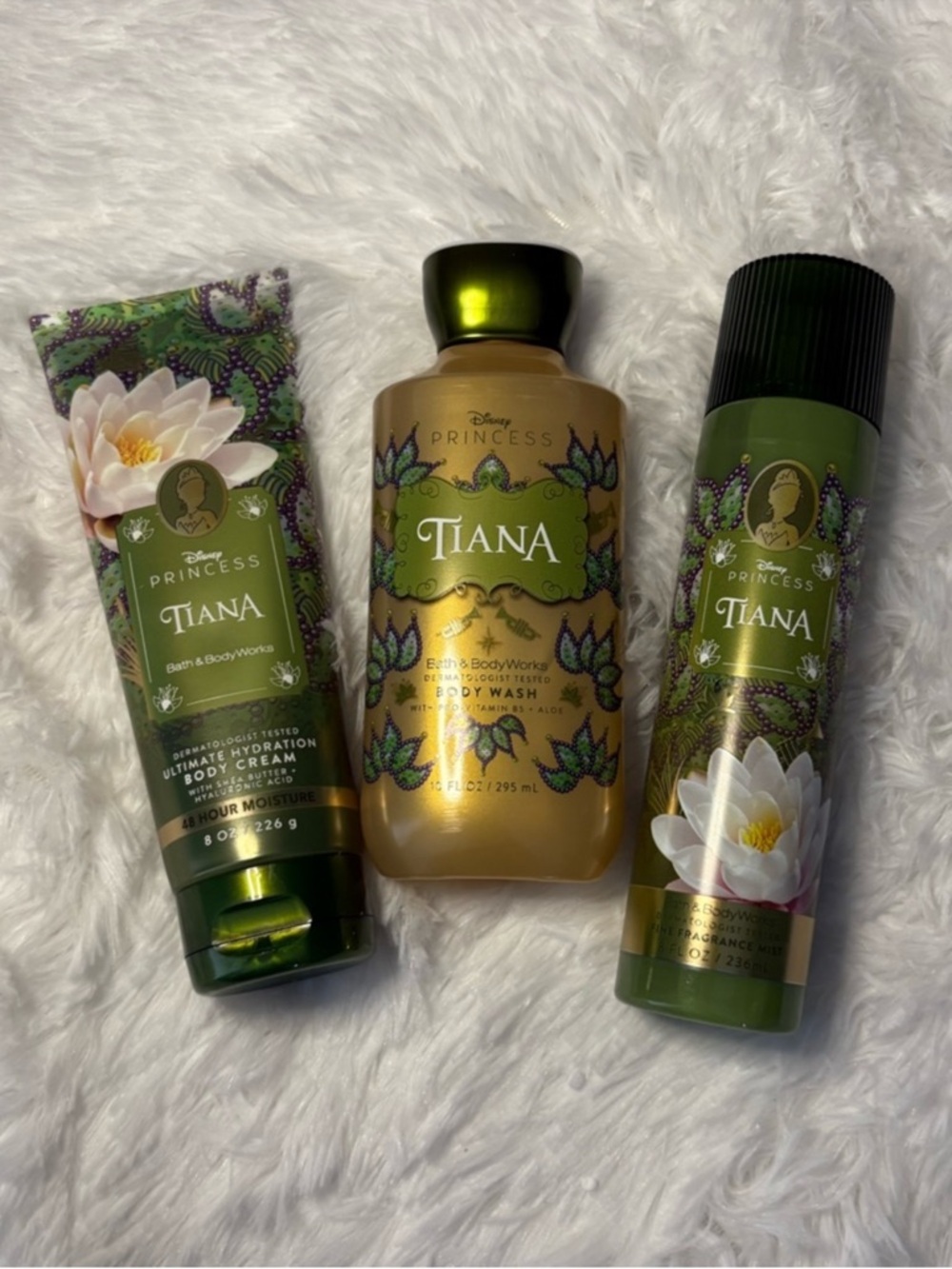 BBW DISNEY PRINCESS TIANA BODY CARE SET NWT